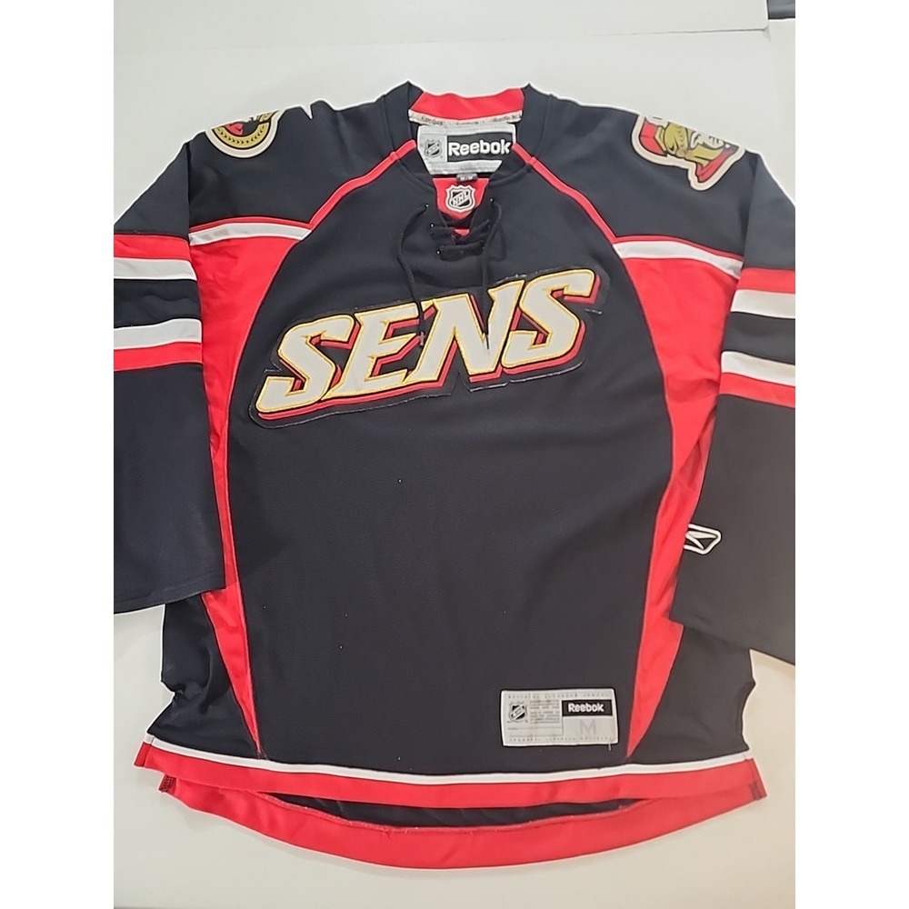 Reebok Premier Ottawa Senators SENS NHL Hockey Jersey Adult Med Black Sewn blank